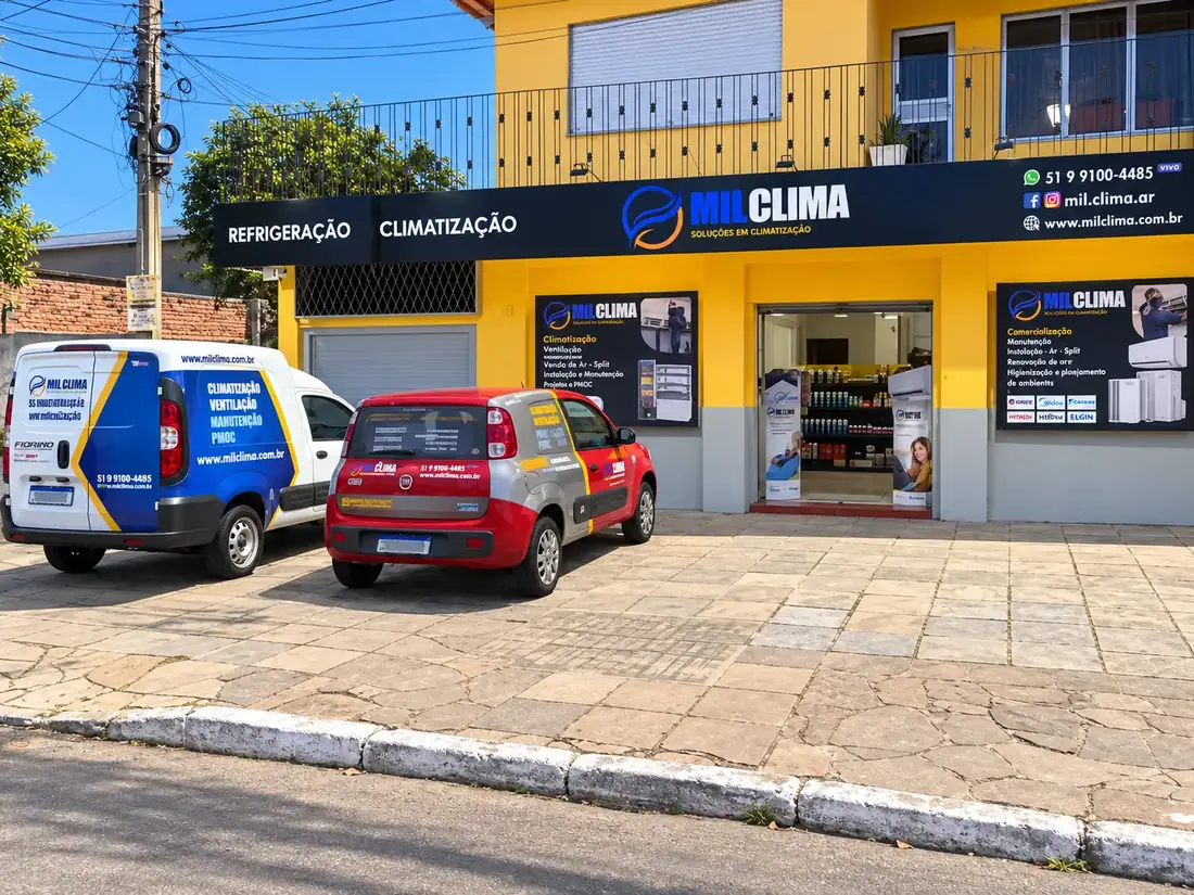 Loja e frota da Milclima em Canoas
